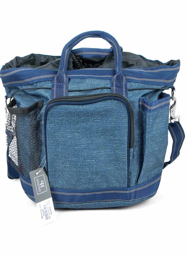 Jeffers Poplar Head Grooming Bag - Horse Grooming Organizer Tote with Pockets for Brushes, Tools, Clippers, Shampoo, Detangler - Stable Barn Kit Carrier for Horses, Pets, Livestock, Blue Jean Baby - Image 2